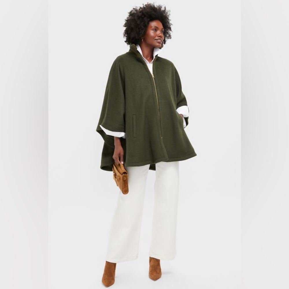 Tuckernuck Olive Full Zip Cape
